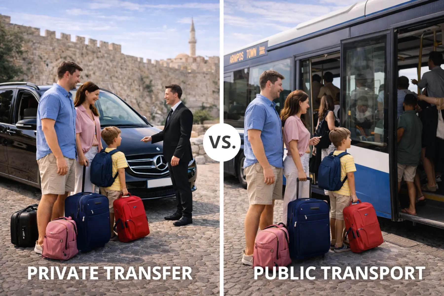 Getting Around Rhodes: Private Transfers vs Public Transport
