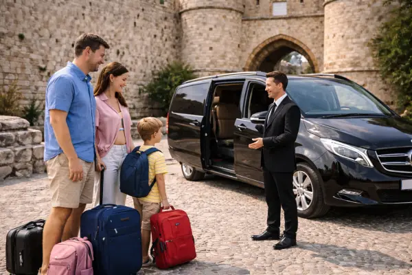 Rhodes Transfers for Families and Groups