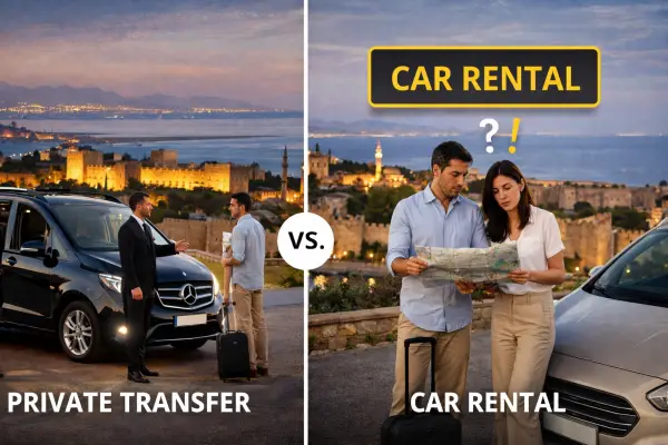 Private Transfers vs Car Rental in Rhodes