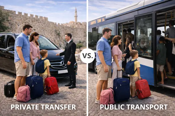 Getting Around Rhodes: Private Transfers vs Public Transport